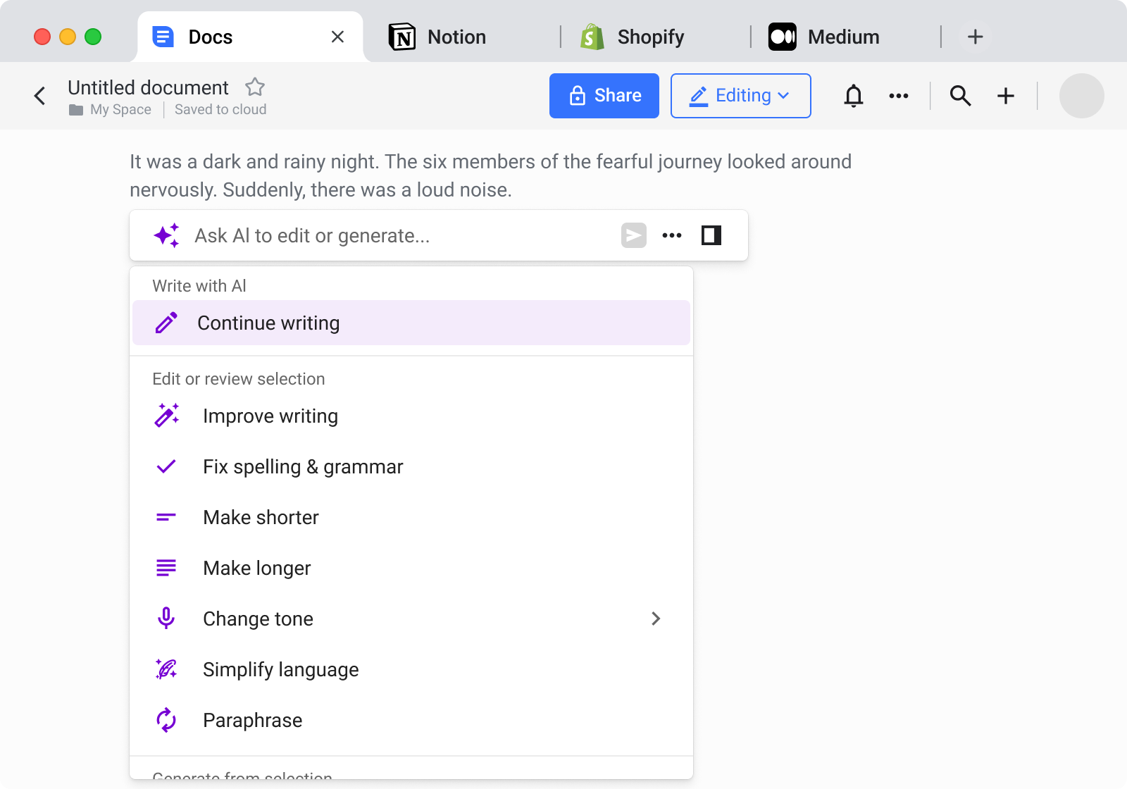 Compose with AI anywhere