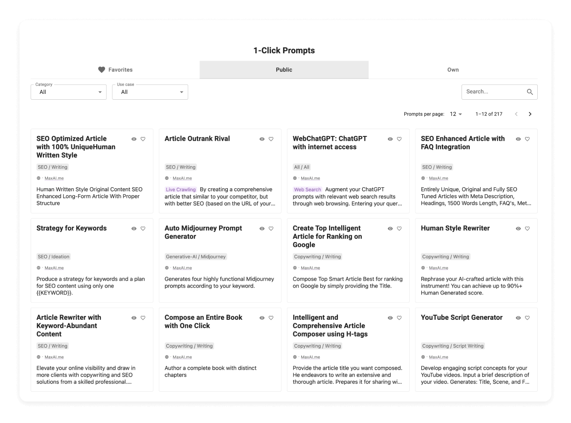 AI prompt library